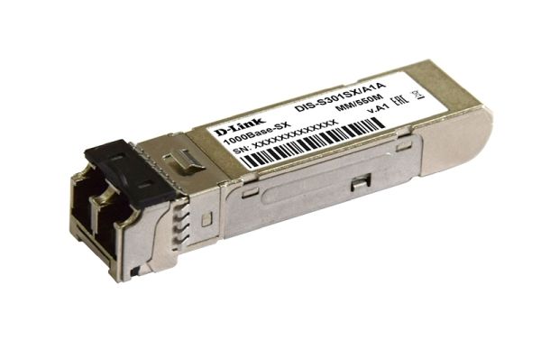 DIS-S301SX_A1_.jpg D-Link DIS-S301SX Industrial 1000Base-SX Multi-Mode SFP Transceiver - Image 1
