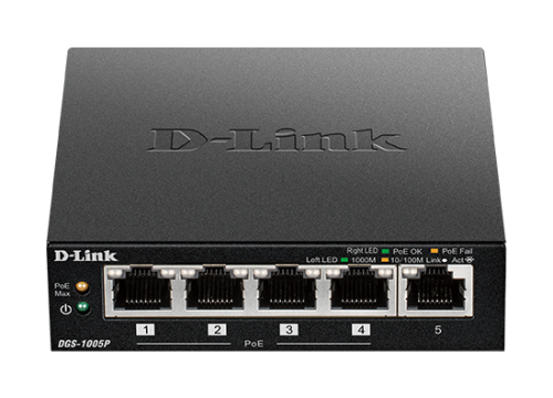 D-Link DGS-1005P 5-Port Gigabit PoE Switch
