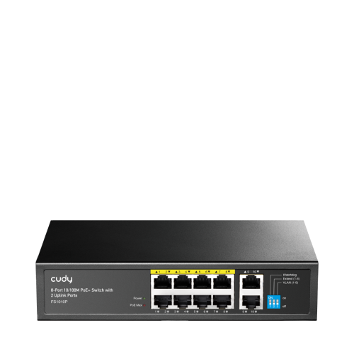 CUDY FS1010P 8-Port Fast Ethernet PoE Unmanaged Switch