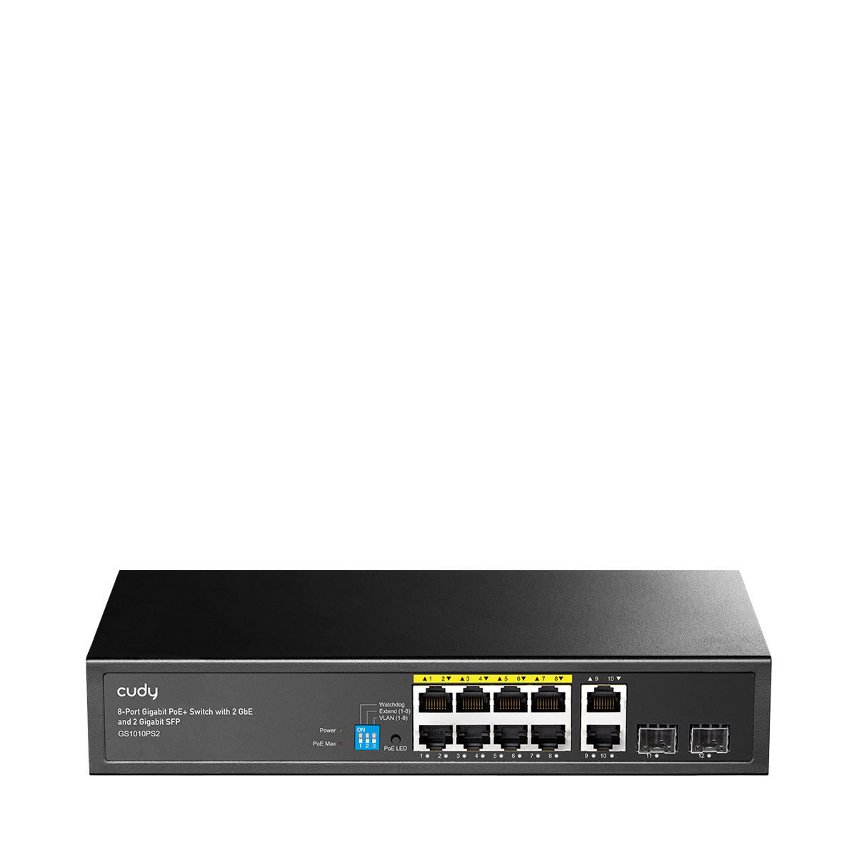 CUDY GS1010PS2 V2.0 8-Port Gigabit PoE Unmanaged Switch + 2× SFP CUDY GS1010PS2 V2.0 8-Port Gigabit PoE Unmanaged Switch + 2× SFP - Image 1
