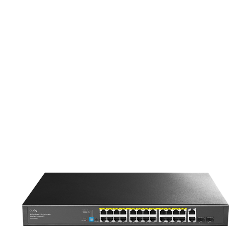 CUDY GS1026PS2 24-Port Gigabit PoE Unmanaged Switch + 2× SFP